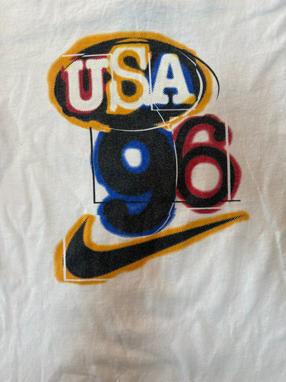 VTG Nike 1996 World Cup Soccer Tshirt, Size Adult Small