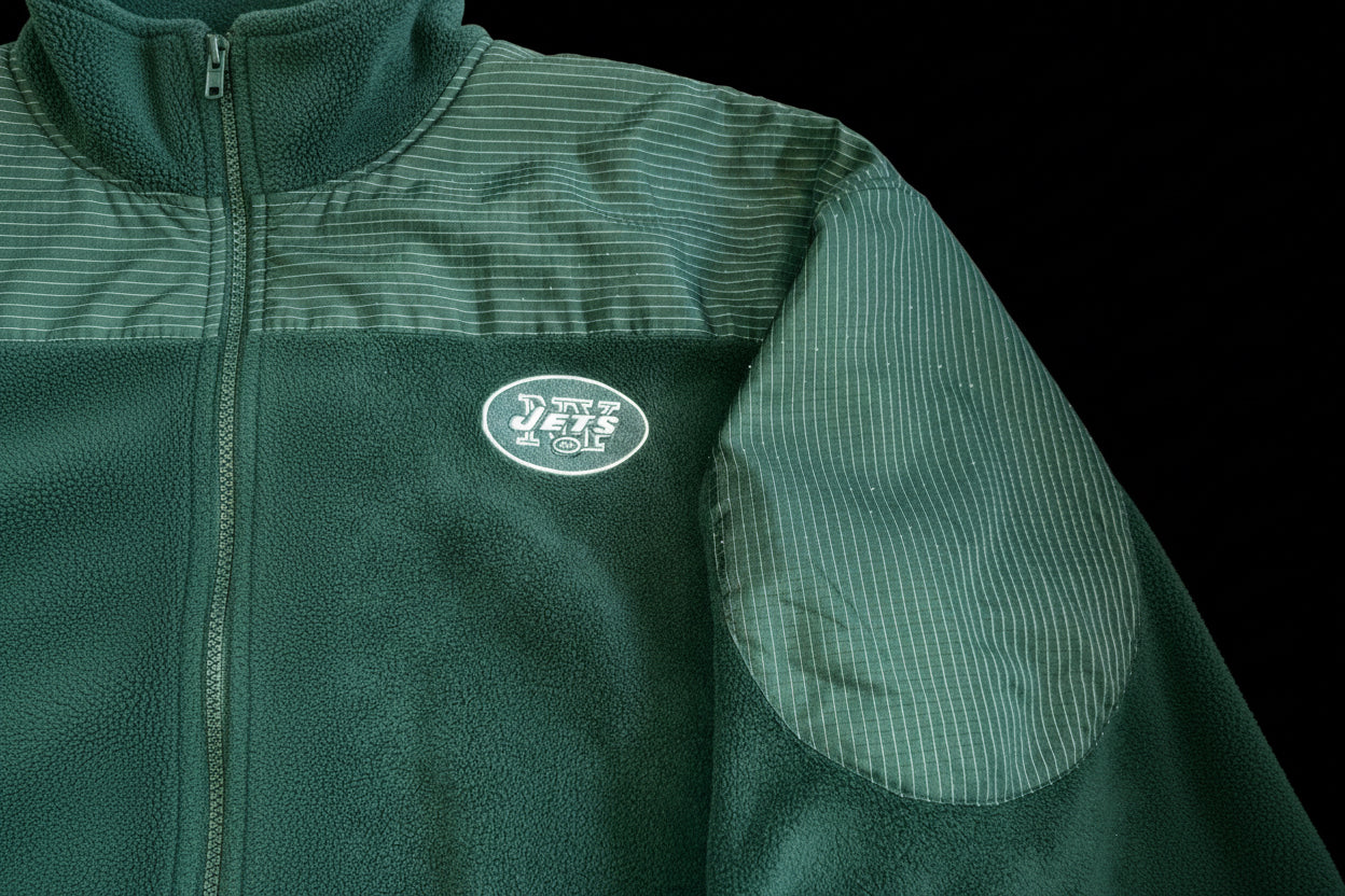 New York Jets Fleece 1/4 Quarter Zip Fleece Logo Athletic NFL Pro Line XXL Green