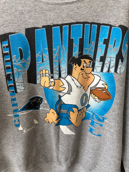 1998 Carolina Panthers Flinstones Crewneck, Size L