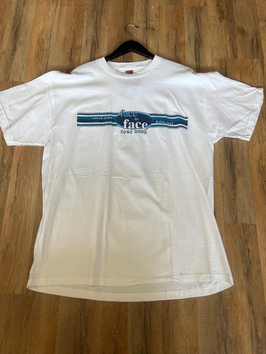 2002 Elton John, Billy Joel Face to Face Tour Tshirt, Size XL