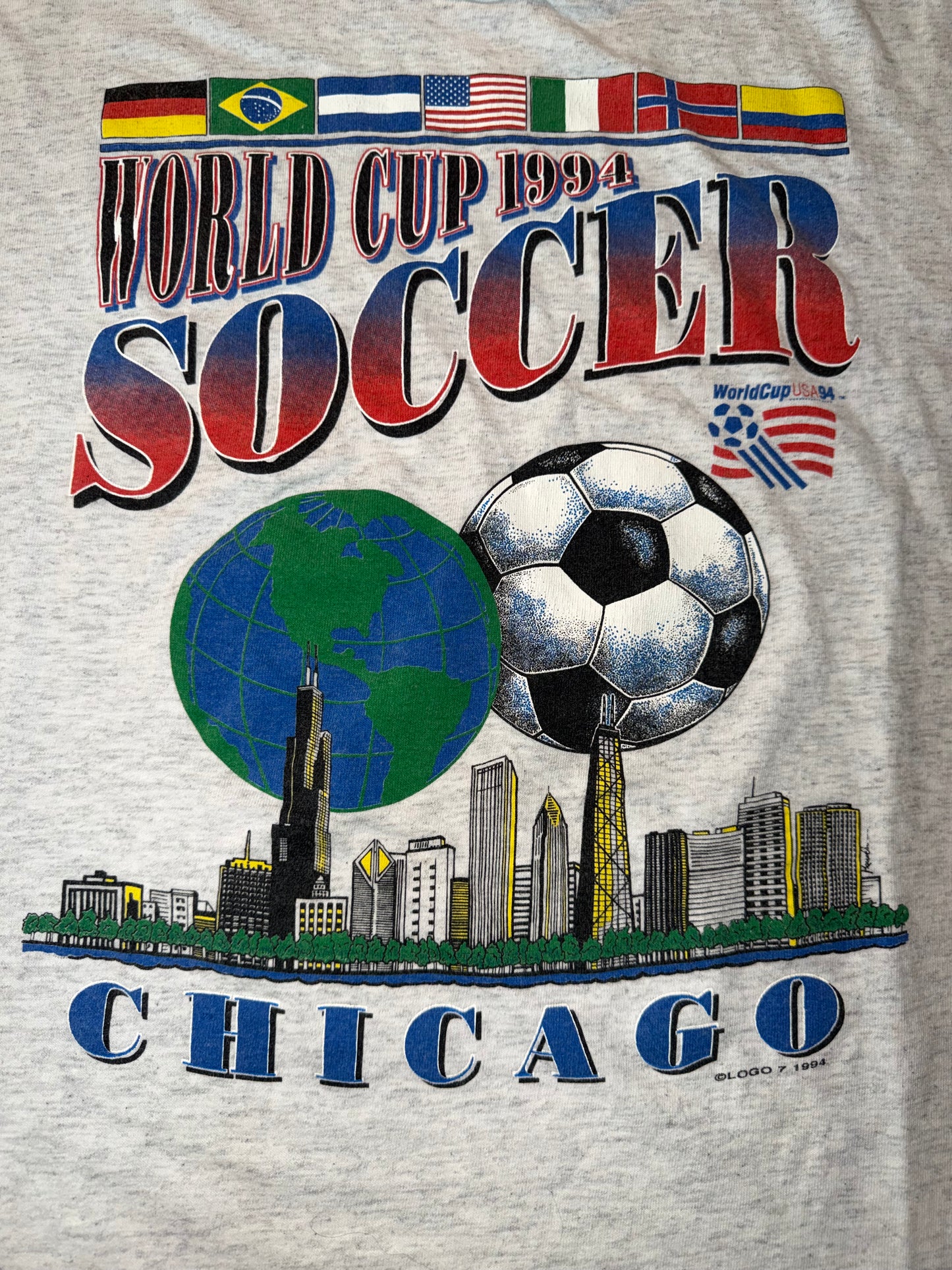 Chicago 1994 FIFA World Cup Soccer Tshirt, Size L