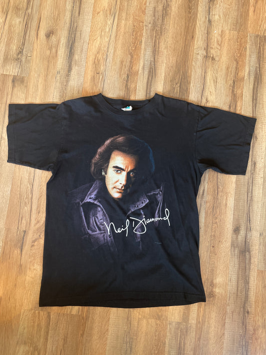 1996 Neil Diamond U.S. Tour Black T-Shirt Size L