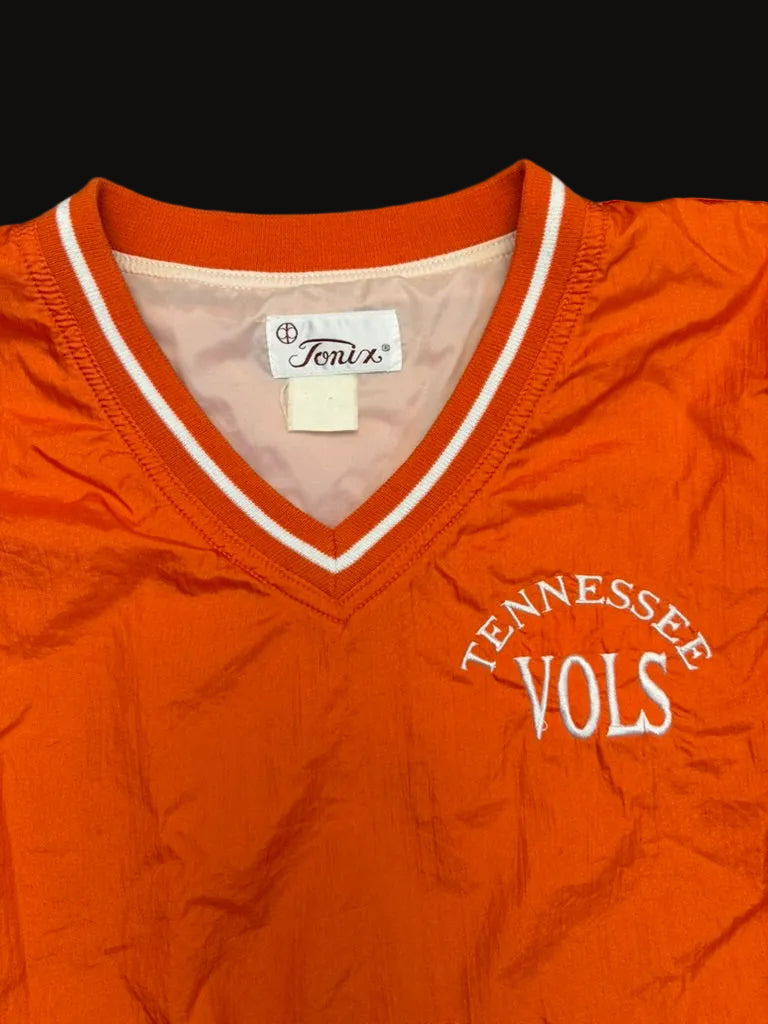 Vintage University of Tennessee Volunteers Embroidered Windbreaker Size XL Orange Nylon