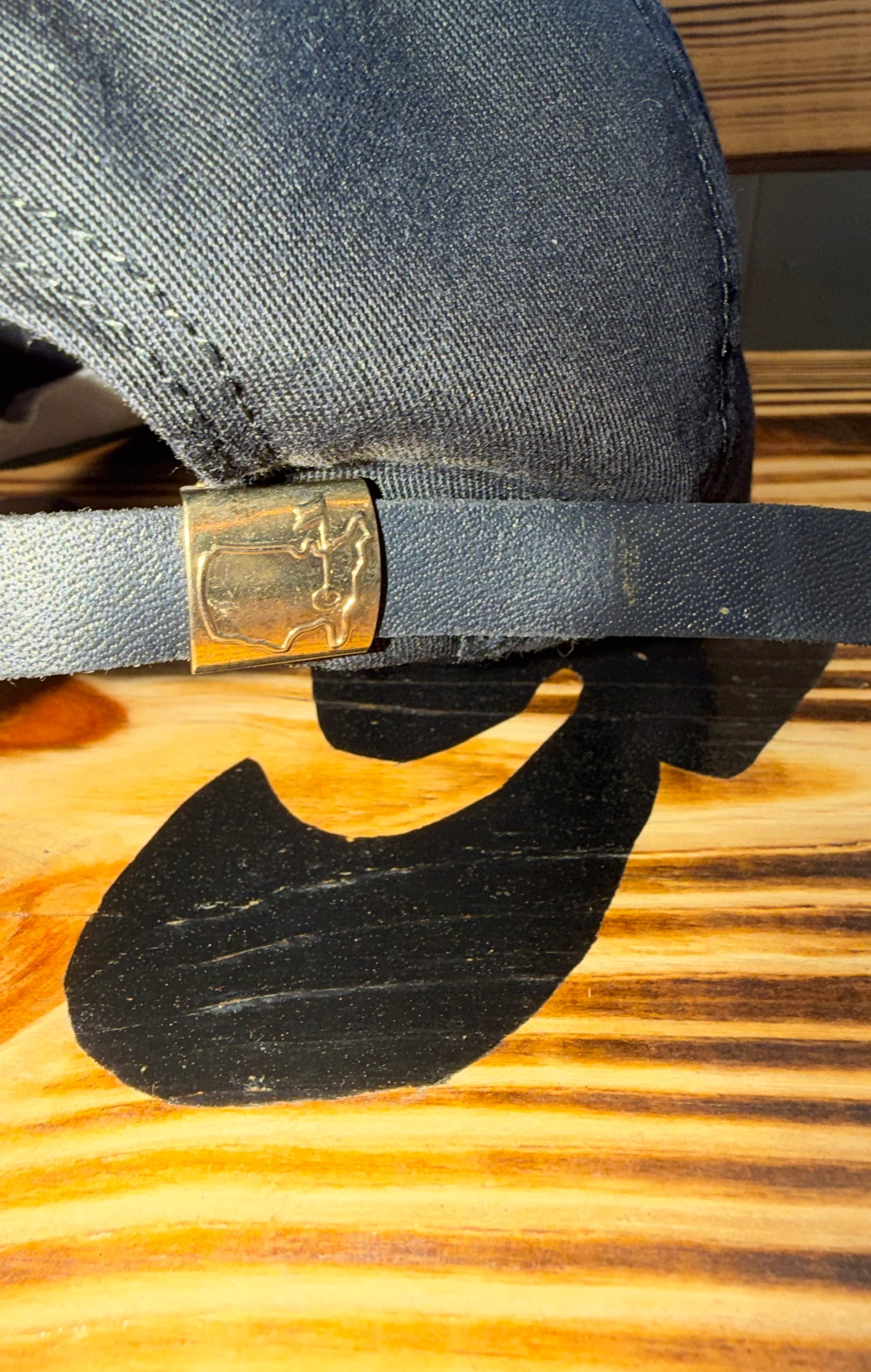 Vintage Masters Leather American Needle Strapback Black