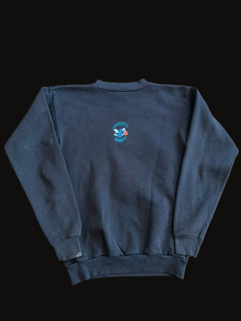 Charlotte Hornets Slam Dunk Crewneck Sweater Youth Large Black