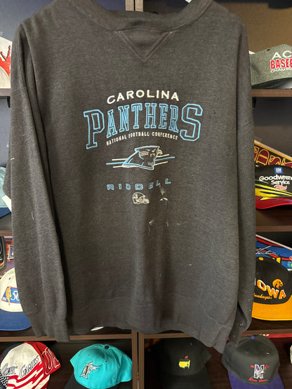 90s Panthers Ridddell Sweatshirt, Size XL