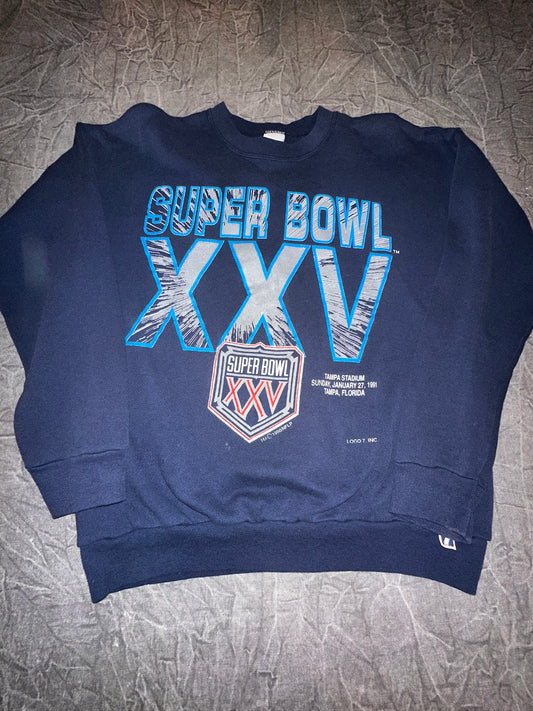 Vintage 1991XXV Superbowl Tampa Stadium Florida Buffalo Bills Vs New York Giants NFL Football XL