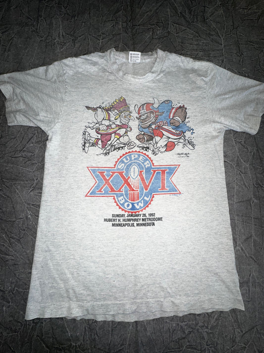 Vintage XXVI Superbowl Washington Redskins Vs Buffalo Bills 1992 Size Large NFL Football