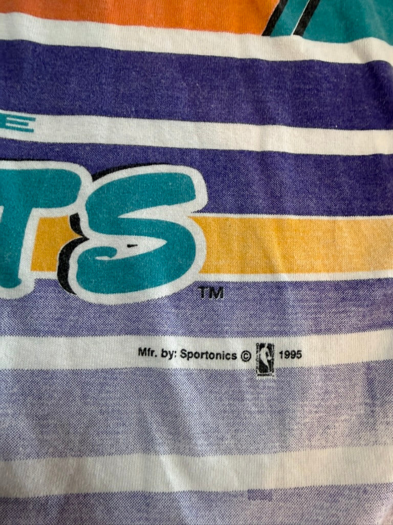 1995 Charlotte Hornets Long Sleeve V-Neck Sportonics Shirt Medium