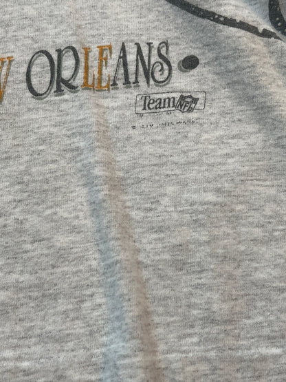 90s New Orleans Saints Aerial Assault Salem Sports AOP Tshirt, Size Large