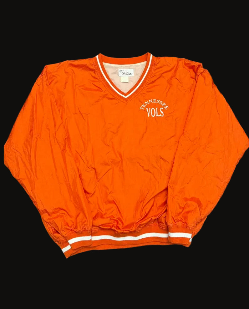 Vintage University of Tennessee Volunteers Embroidered Windbreaker Size XL Orange Nylon