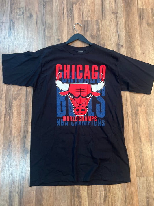 NWT 90s Chicago Bulls World Champs Tshirt, Size XL