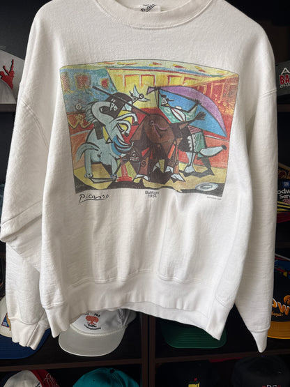 1995 Pablo Picasso “Bullfight” Art Crewneck, Size L
