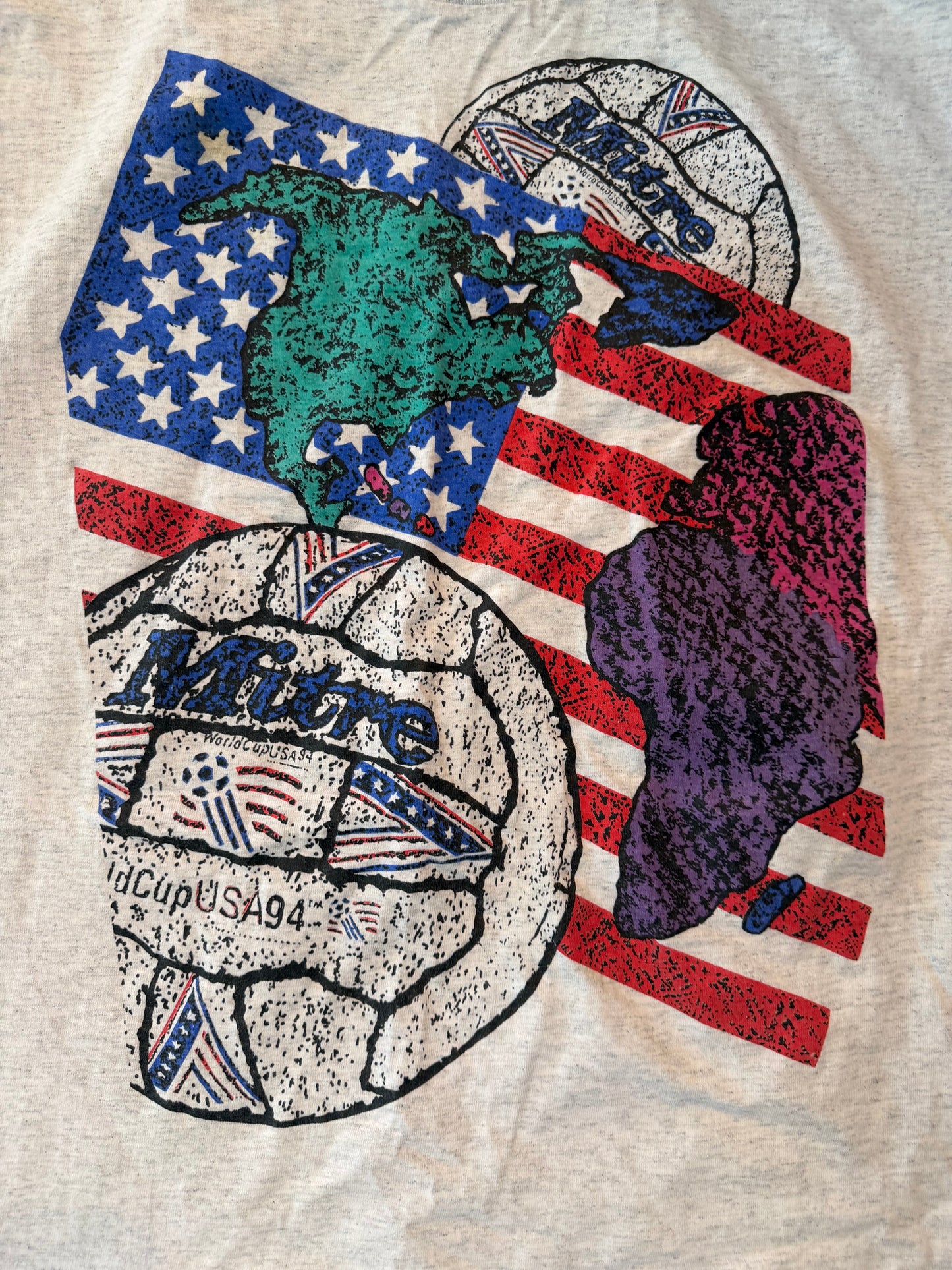 1994 Mitre FIFA World Cup USA Tshirt, Size 2XL