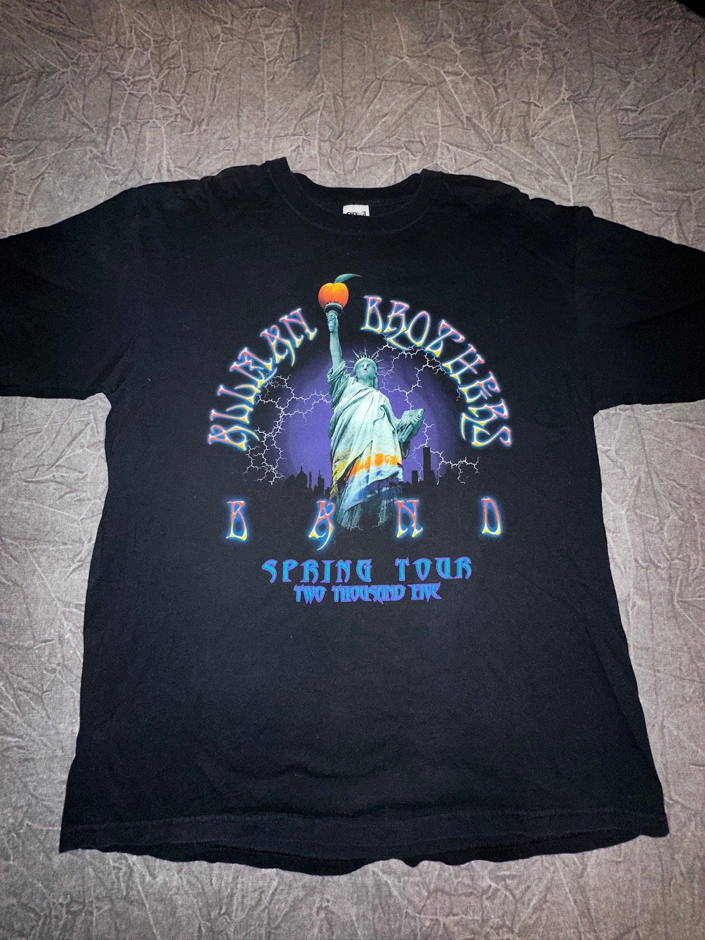 Vintage 2005 The Allman Brothers Band Spring Tour Shirt Statue of Liberty NYC Concert Music Size XL