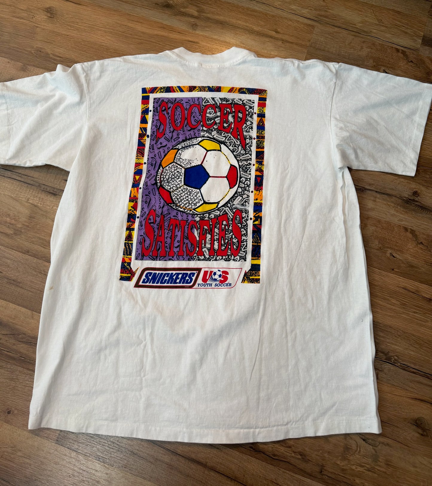 Snickers Promo 1994 FIFA World Cup Soccer Tshirt, Size XL