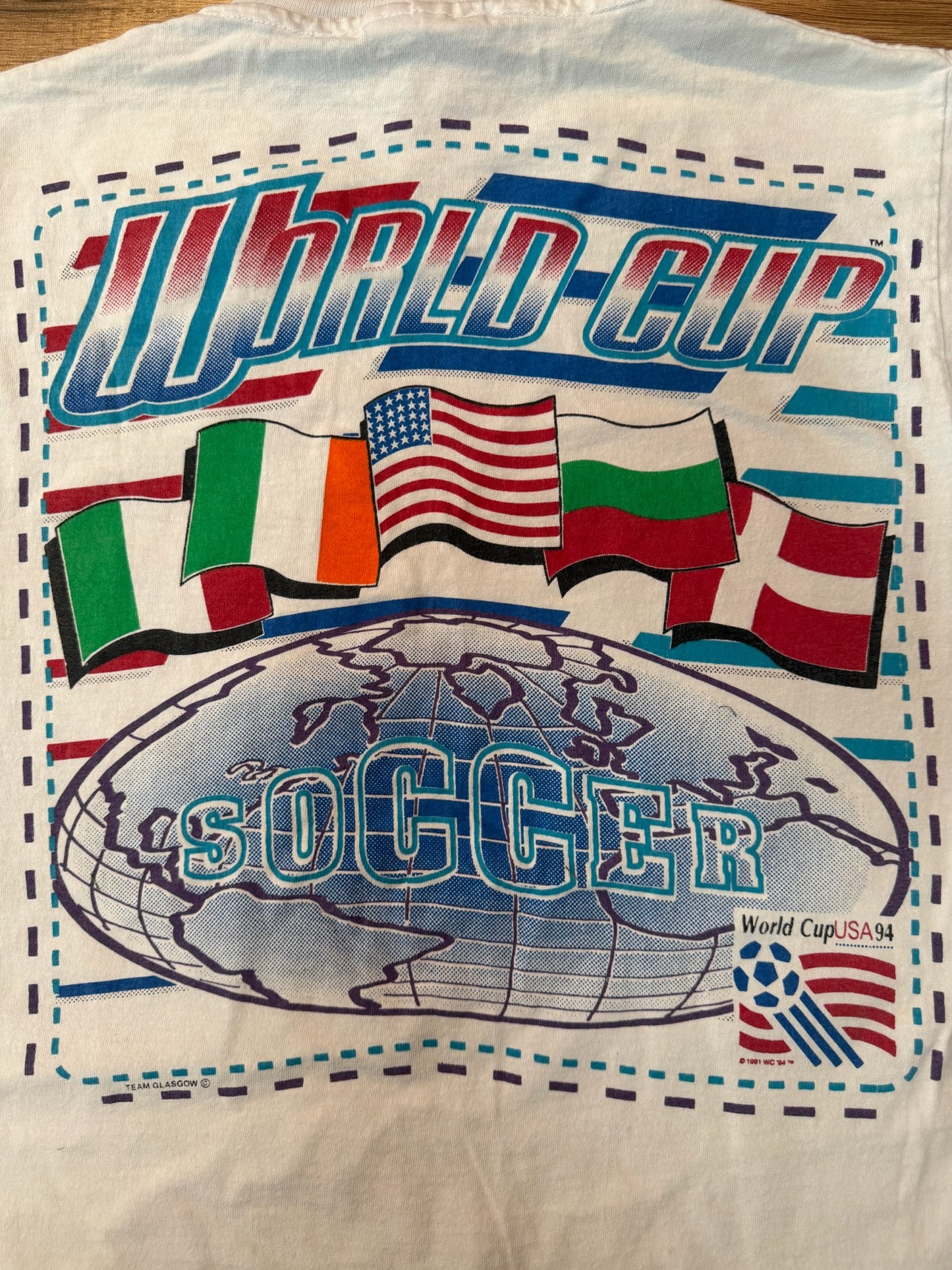 VTG 1994 FIFA World Cup Soccer Tshirt, Size Extra Small