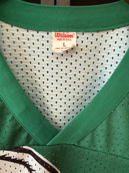 Vintage 80s Wilson Philadelphia Eagles Kelly Green Mesh NFL Football Jersey XL