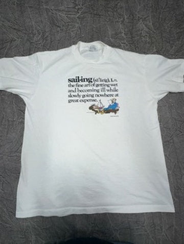 Vintage Sailing 1983 Shirt Size XL Hanes Art Humor Water 80s