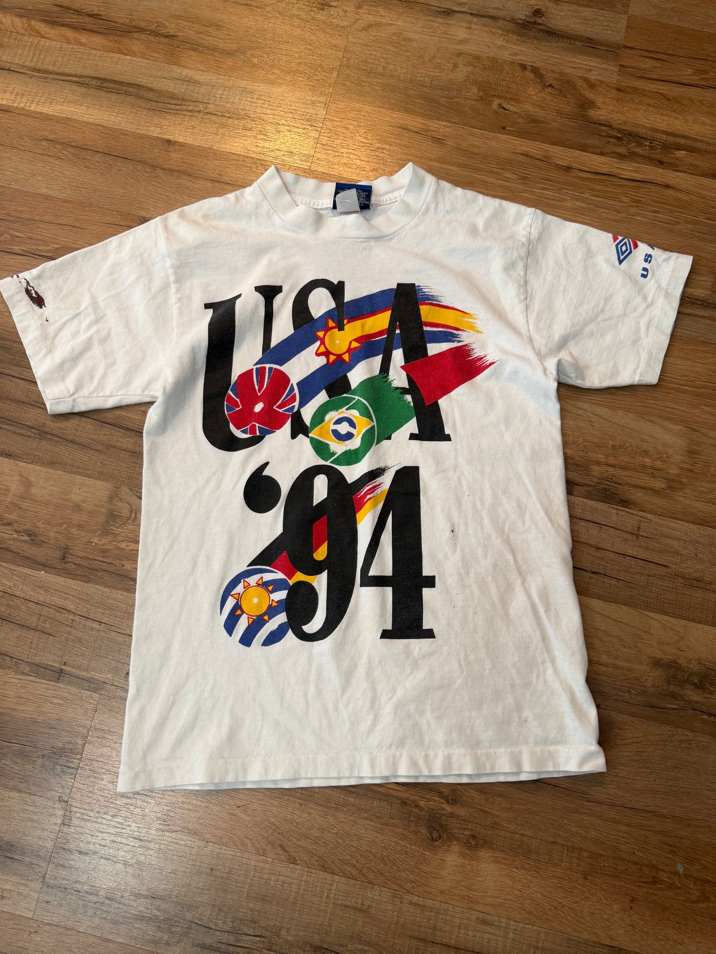Umbro 1994 FIFA World Cup Soccer Tshirt, Size Adult Small