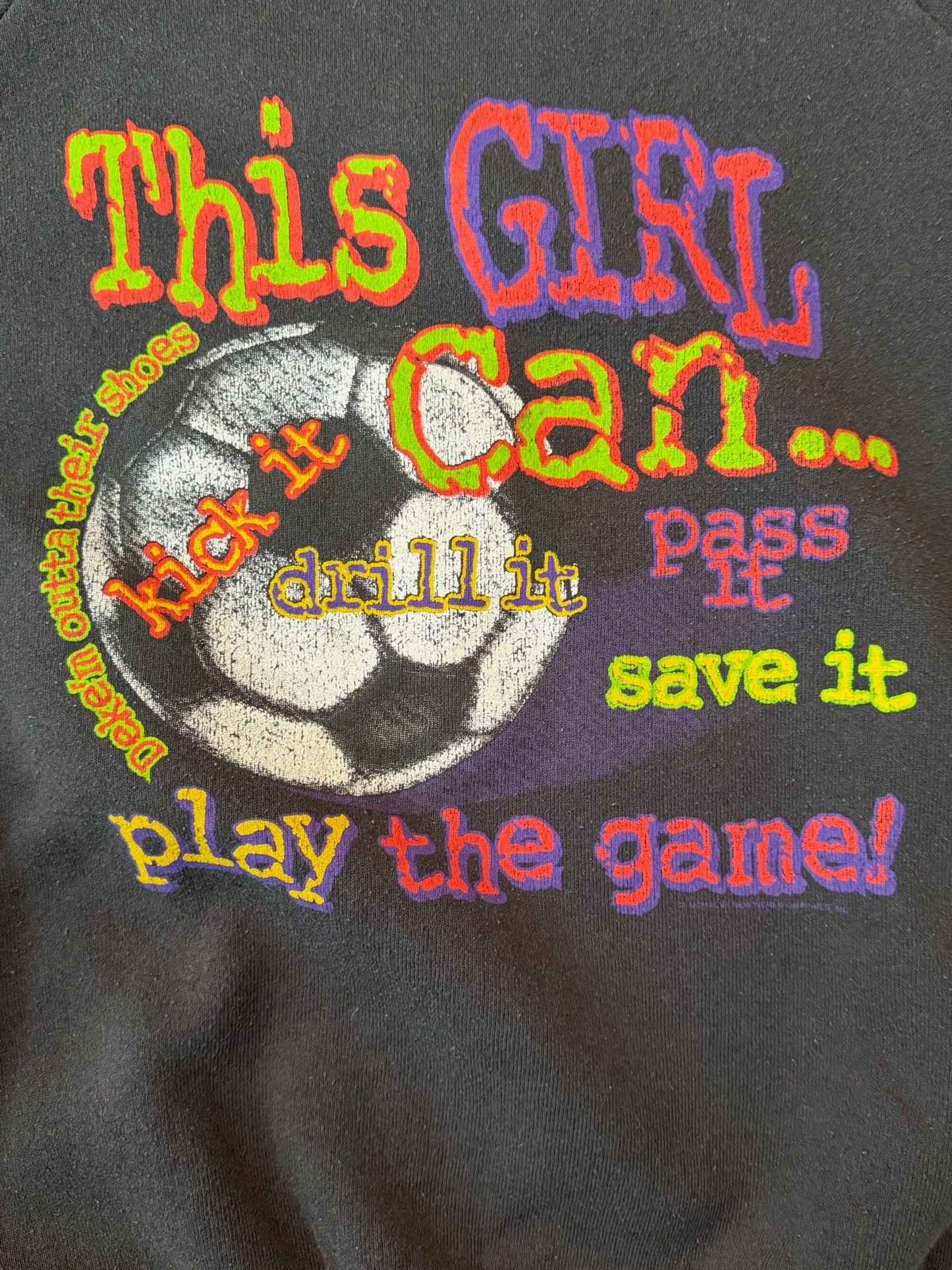 Vintage This Girl Can Play The Game Sweater, Size M
