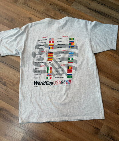 Final Draw 1994 FIFA World Cup Soccer Nutmeg Tshirt, Size XL