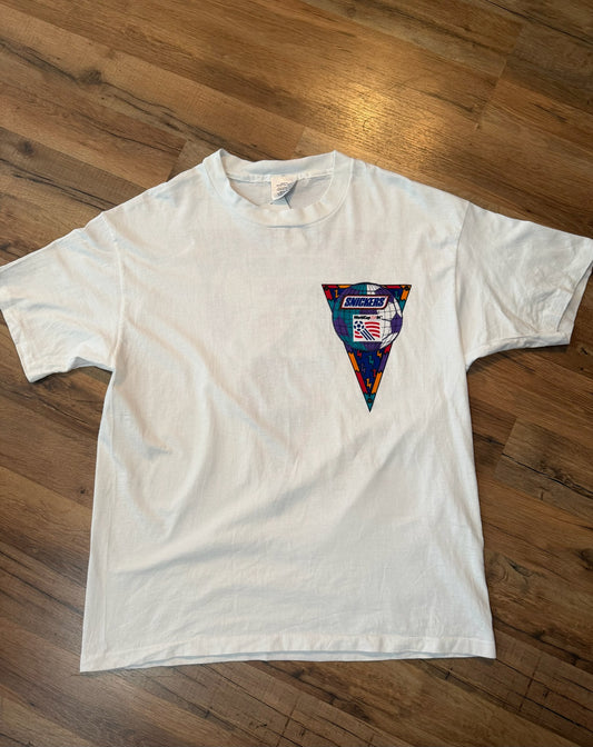 VTG 1994 FIFA World Cup Snickers Promo Soccer Tshirt, Size XL
