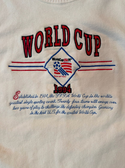 Nutmeg Mills World Cup 1994 USA Embroidered Sweater, Size Large