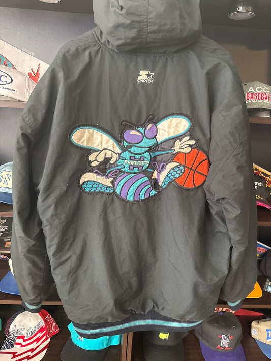90s Charlotte Hornets Puffer Starter Jacket, Size L