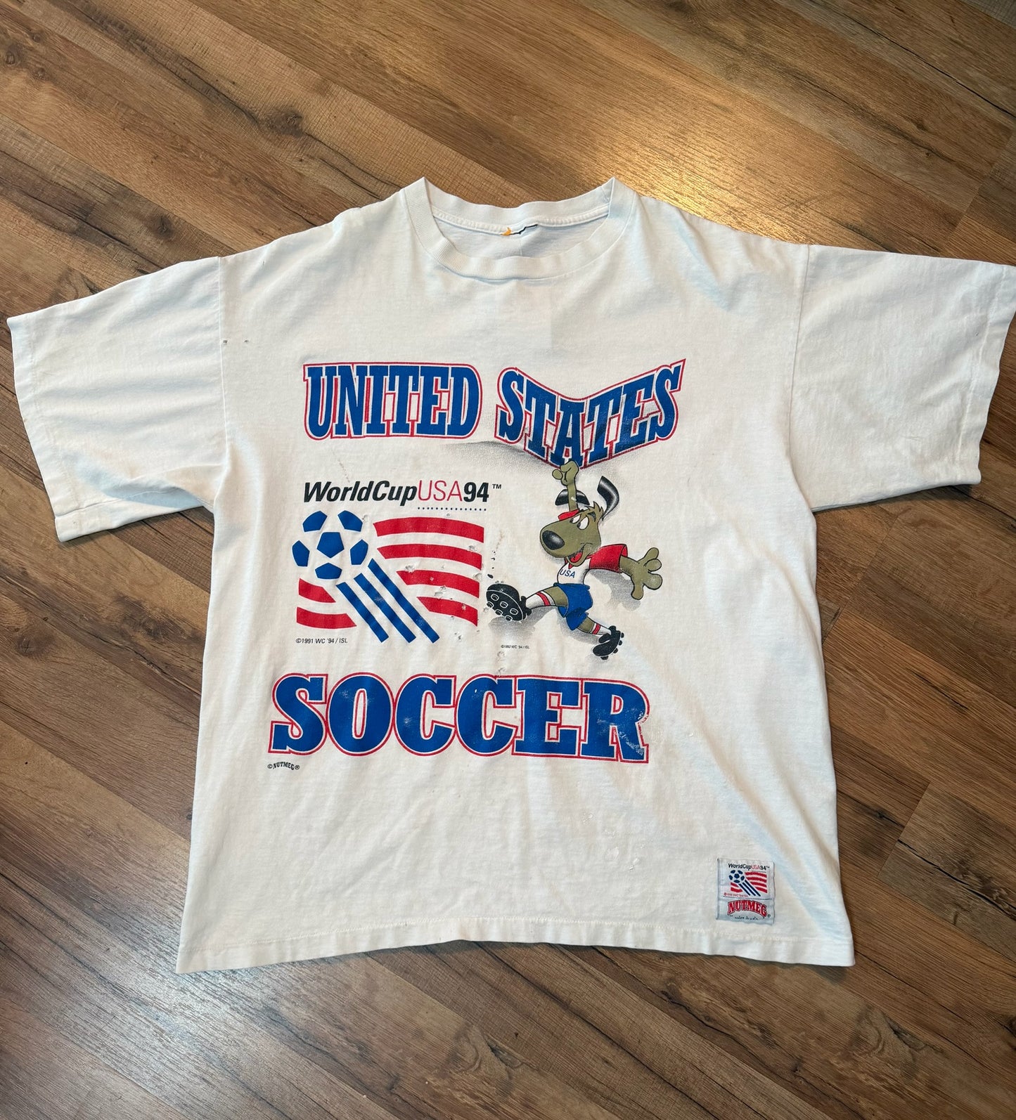 Nutmeg 1994 FIFA World Cup Soccer Tshirt, Size XL