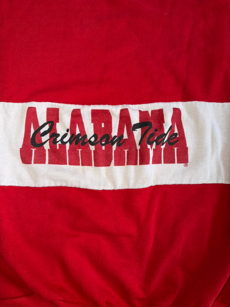 University of Alabama Crimson Tide Stripe Crewneck Sweater XL Red White