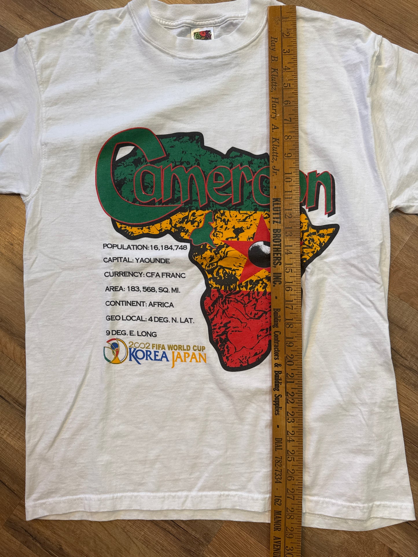 2002 FIFA World Cup Cameroon Tshirt, Size L