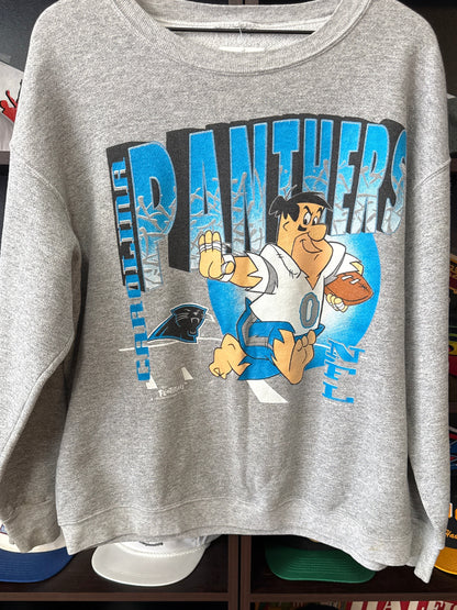 1998 Carolina Panthers Flinstones Crewneck, Size L