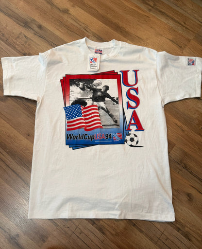 NWT VTG USA 1994 FIFA World Cup Soccer Trench Ultra Tshirt, Size XL