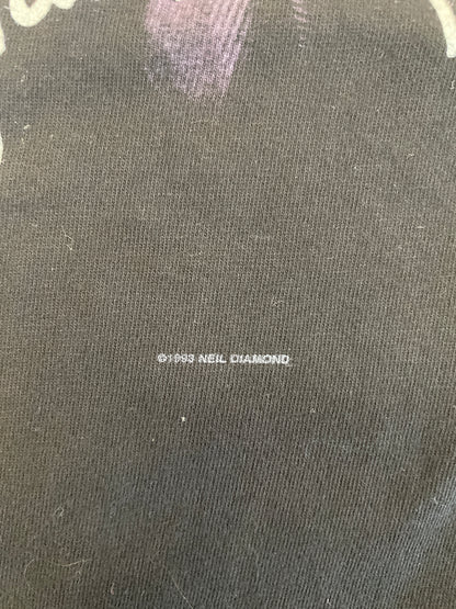 1996 Neil Diamond U.S. Tour Black T-Shirt Size L