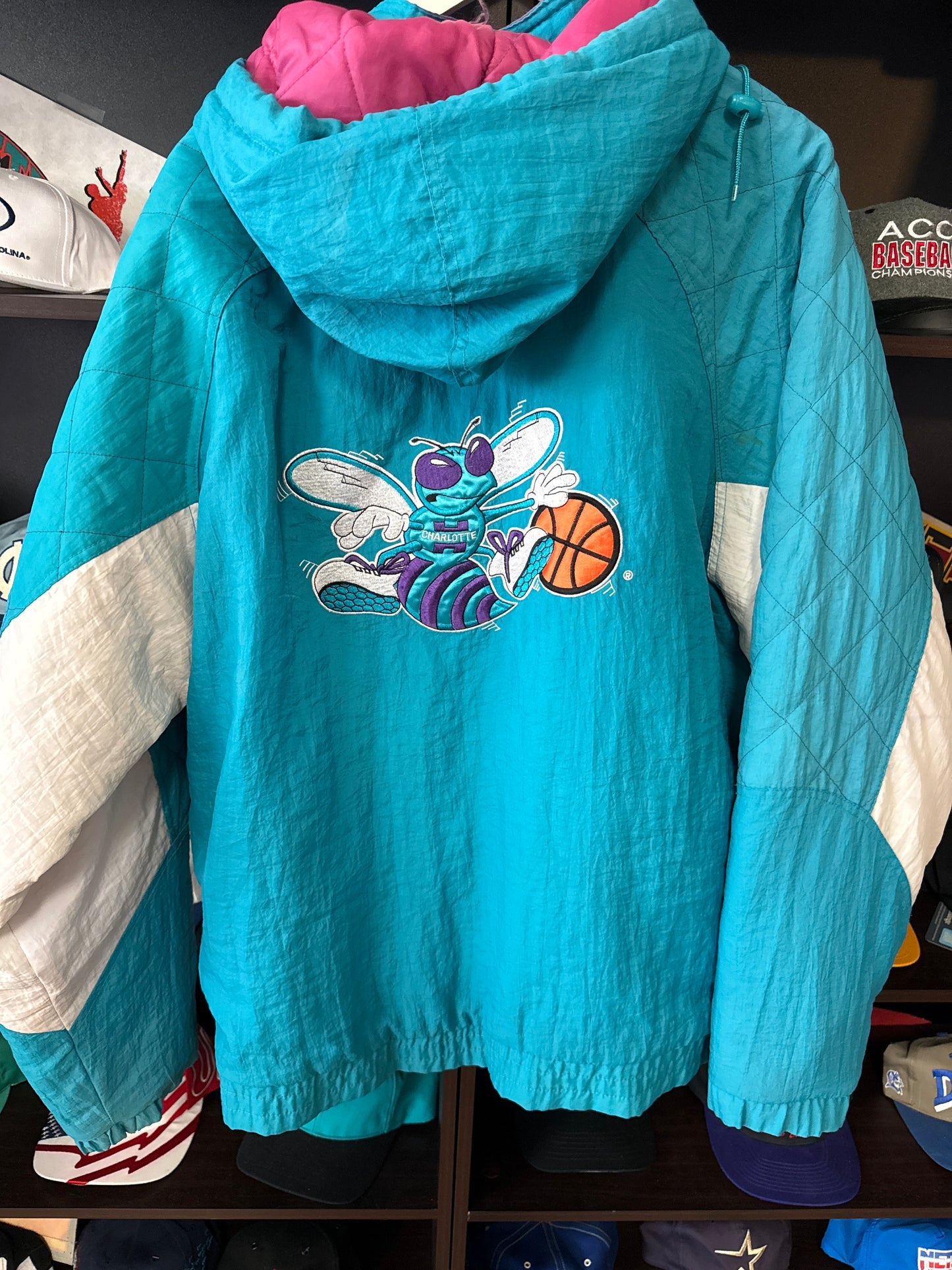 90s Charlotte Hornets Puffer Starter Jacket, Size XL