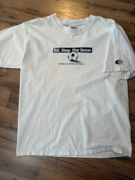 VTG 90s Eat, Sleep, Play Soccer Vintage Shirt, Size L