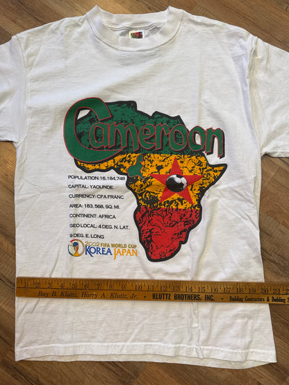 2002 FIFA World Cup Cameroon Tshirt, Size L
