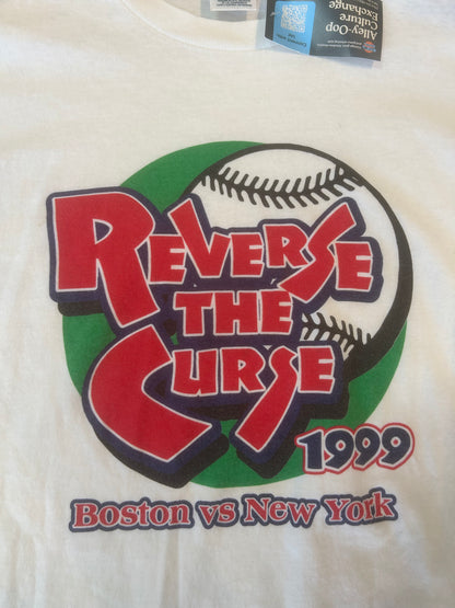 1999 Boston Vs New York Tshirt, Size L