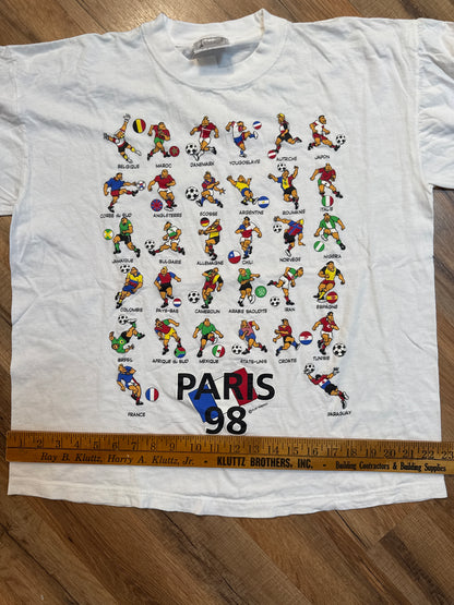 1998 FIFA France World Cup Countries Tshirt, Size XL