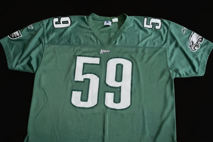 1995 Starter Philadelphia Eagles Mike Mamula #59 Dark Kelly Green Mesh NFL Football Jersey XXL \