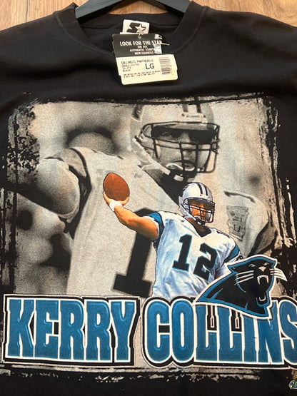 90s Carolina Panthers Kerry Collins Tshirt, Size Kids Large
