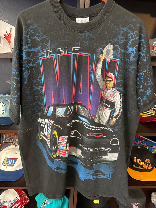 90s Dale Earnhardt “The Man” NASCAR AOP Tshirt, Size XL
