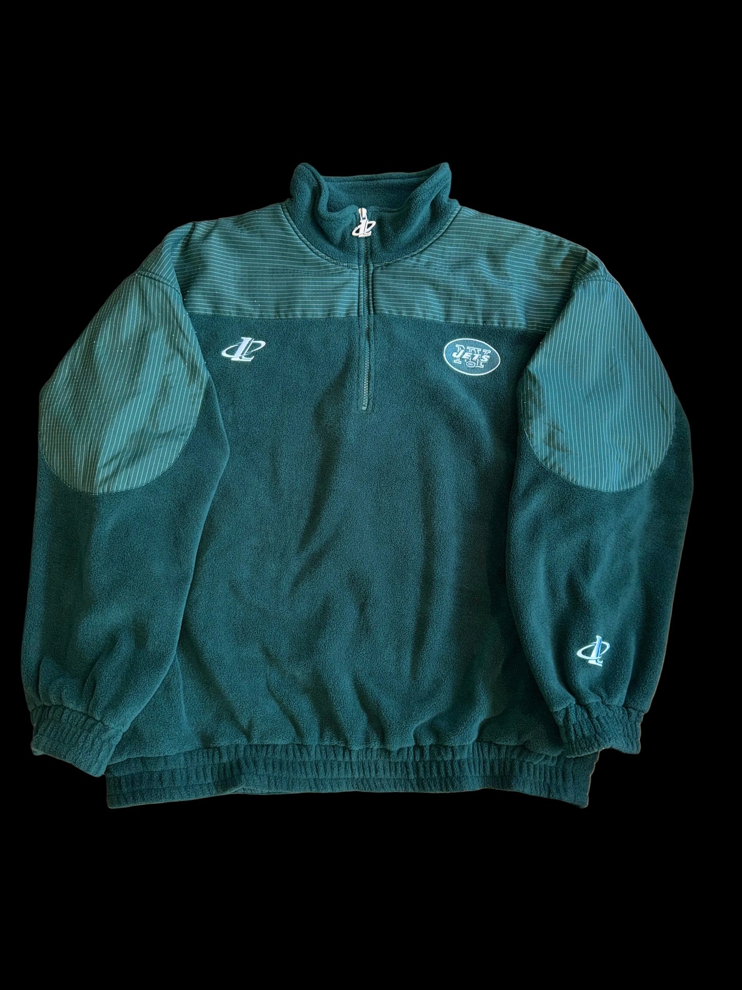 New York Jets Fleece 1/4 Quarter Zip Fleece Logo Athletic NFL Pro Line XXL Green