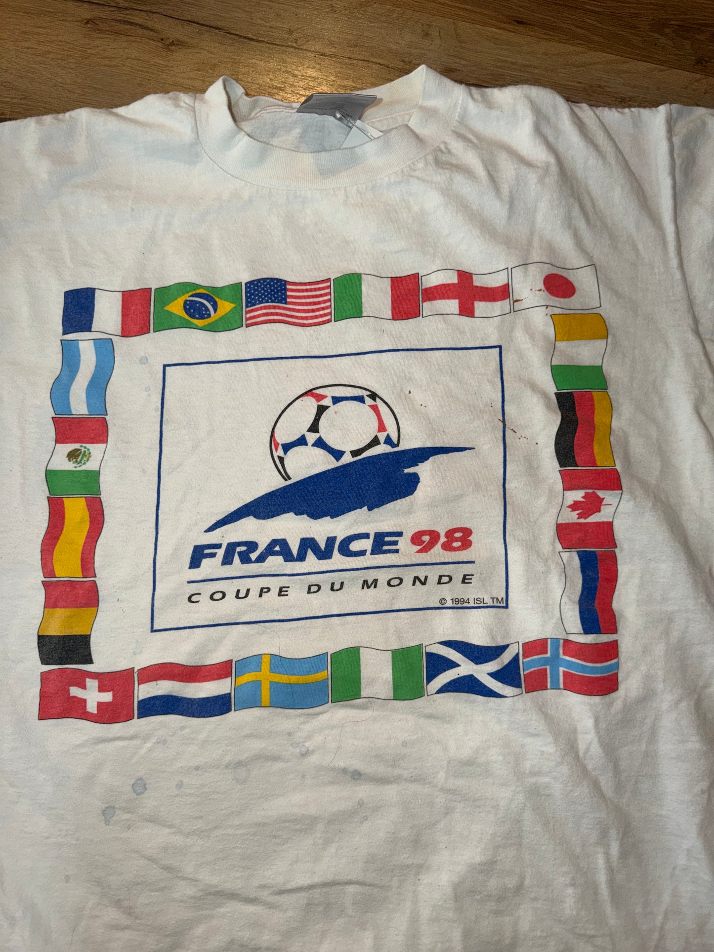 France 1998 FIFA World Cup Soccer Tshirt, Size L