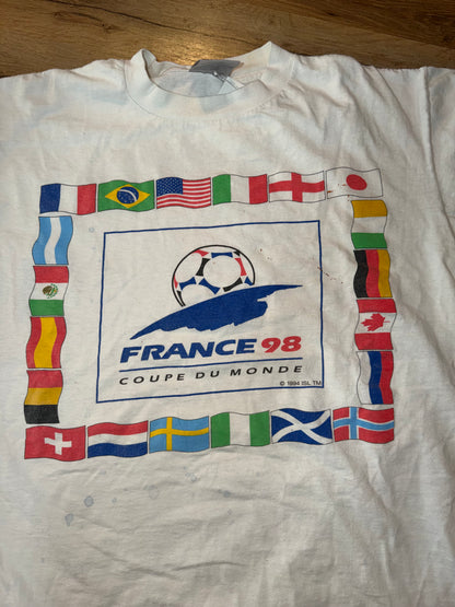 France 1998 FIFA World Cup Soccer Tshirt, Size L