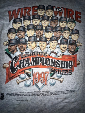 Vintage 1997 Wire to Wire Baltimore Orioles League Championship Serier Mens Large