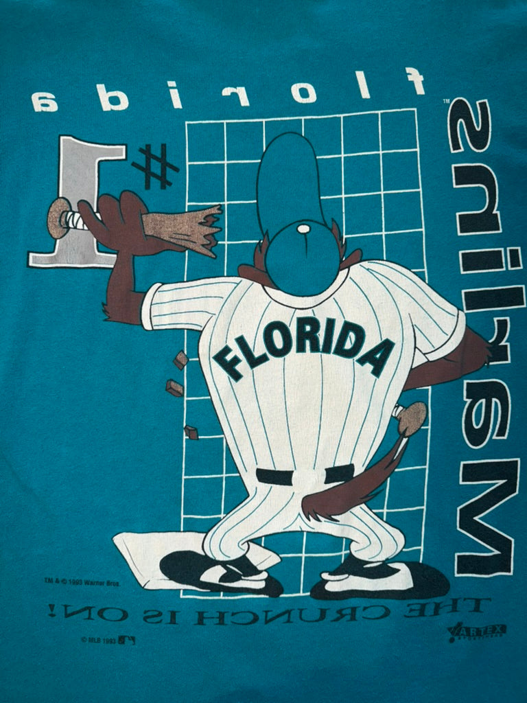 1993 Florida Marlins Taz MLB Artex Baseball XL Blue