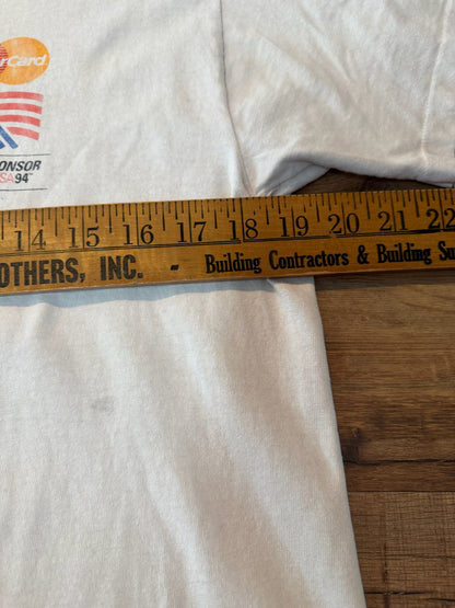 VTG MasterCard Sponsor 1994 FIFA World Cup Soccer Tshirt, Size M