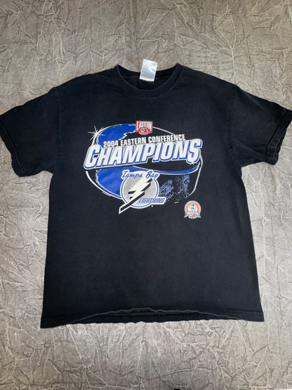 Vintage 2004 Tampa Bay Lightening Eastern Conference Champions Size Large Stanley Cup Hockey NHL